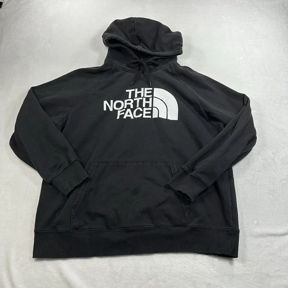 THE NORTH FACE Hoodie Mens XL Half Dome Fleece Sweatshirt Pullover Black
